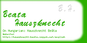 beata hauszknecht business card